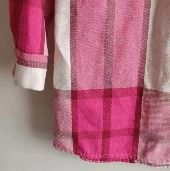 Plaid Print Drop Shoulder Flap Pocket Shirt - Picture 14 of 15